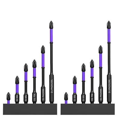 Anti-slip Magnetic Screwdriver Bit Set, 1 Set Multipurpose Strong Magnetic Hexagon Cross Head Set, Impact Screwdriver Bit Set...