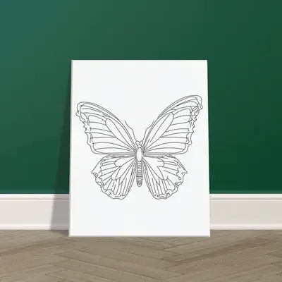 Canvas Serenity - Minimalist Butterfly Design