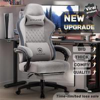 【Dealsforyoudays】GTPLAYER Gaming Chair, Technical Fabric Office Chair with Pocket Spring Cushion, Linkage Armrests and Fo...