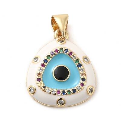 Real 18K Gold Plated Brass Clear Cubic Zirconia Pendants