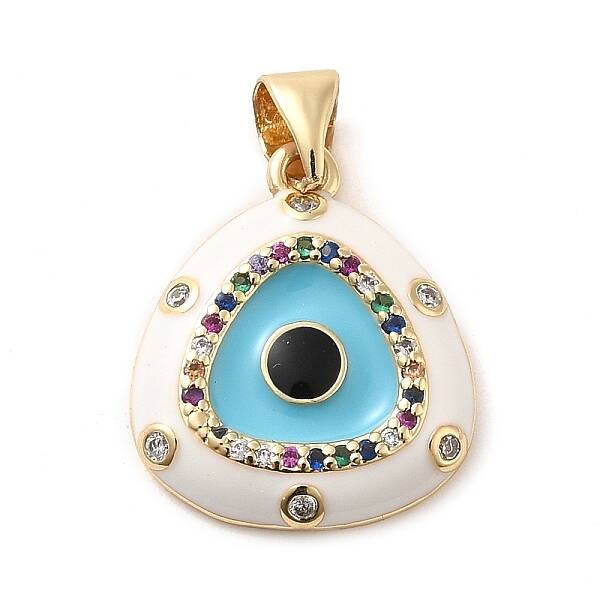 Real 18K Gold Plated Brass Clear Cubic Zirconia Pendants