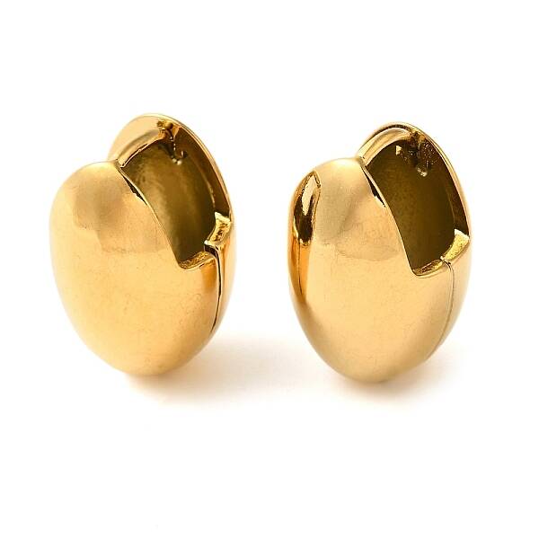 Real 18K Gold Plated 304 Stainless Stee Hoop Earrings