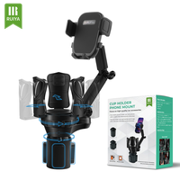 RUIYA Car Cup & Phone Holder Adjustable Compatible with Most Bottles & Smartphones 360 Degree Rotation Car Accessories with S...