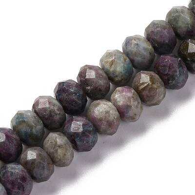 Natural Ruby in Zoisite Beads Strands