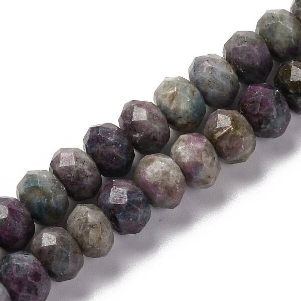 Natural Ruby in Zoisite Beads Strands