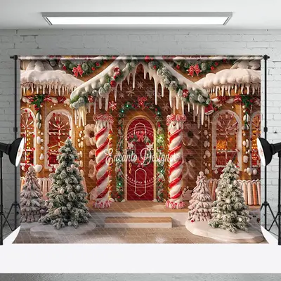 Christmas Magical Candy Wonderland Backdrop For Photos - Aperturee