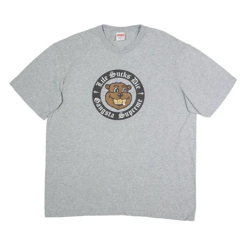 SUPREME Mens T-Shirt Grey M