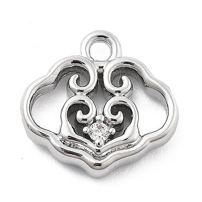 Brass Micro Pave Cubic Zirconia Pendants