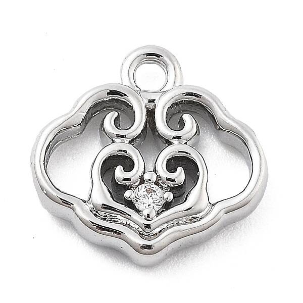 Brass Micro Pave Cubic Zirconia Pendants
