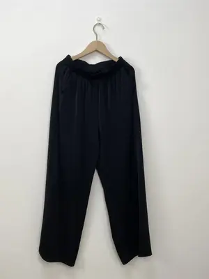 Women's Solid Color Palazzo Pants, Elegant Comfy Wide Leg Trousers for Daily Wear, Ladies Bottoms for All Seasons