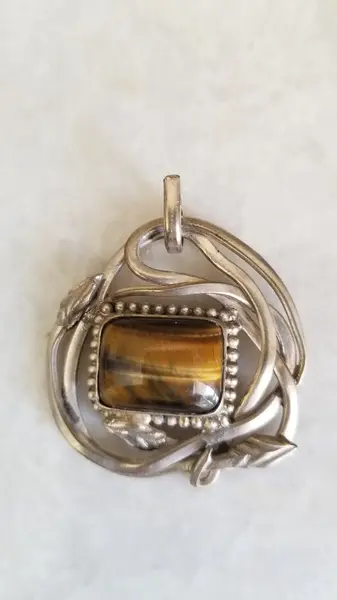 Silver Pendant - semi precious stone | Style: 4
