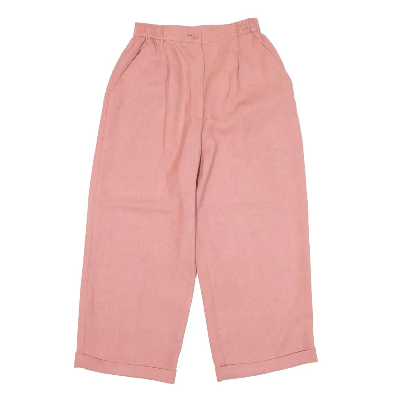 Trousers Pink Loose Straight Womens W22 L21