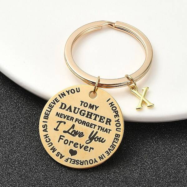 Valentine's Day Brass & 201 Stainless Steel Keychain