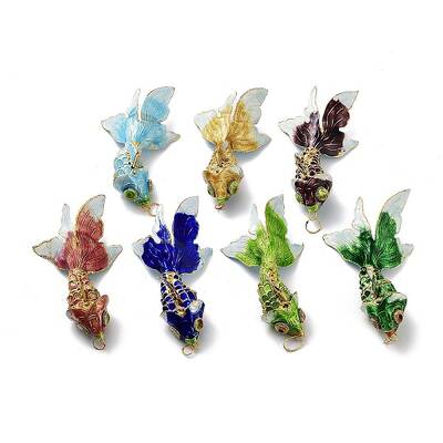 Brass Cloisonne Pendants
