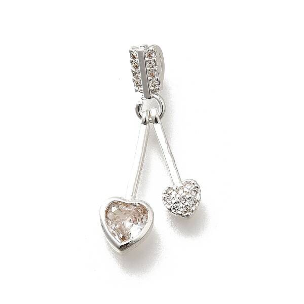 Brass Micro Pave Cubic Zirconia Pendants