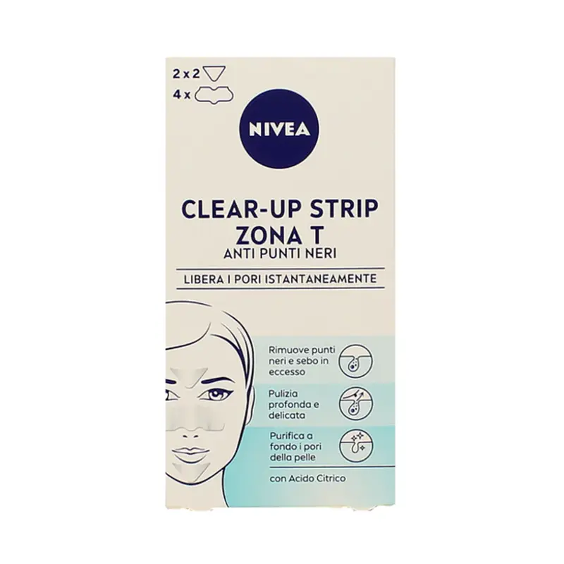 Nivea Clear-Up Trip T-Zone Blackhead Strips For Normal To Combination Skin 6 Patches
