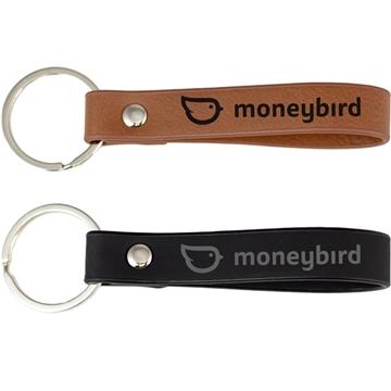 100 Custom Pro Loop Vegan Leather Keychain 3-15/16