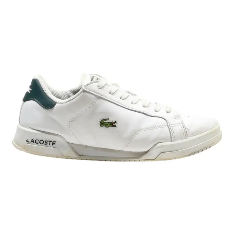 LACOSTE Sneaker Trainers White Synthetic Mens UK 7.5