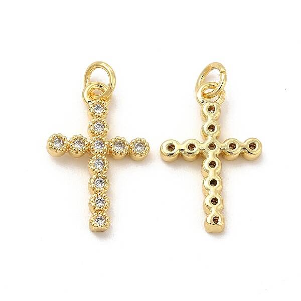 Brass Micro Pave Cubic Zirconia Pendants