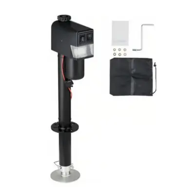 Garvee 3500 lbs RV Electric Power Tongue Jack - 12V DC with Adjustable Height 10-34, Waterproof Cover and Wiring for Trai...