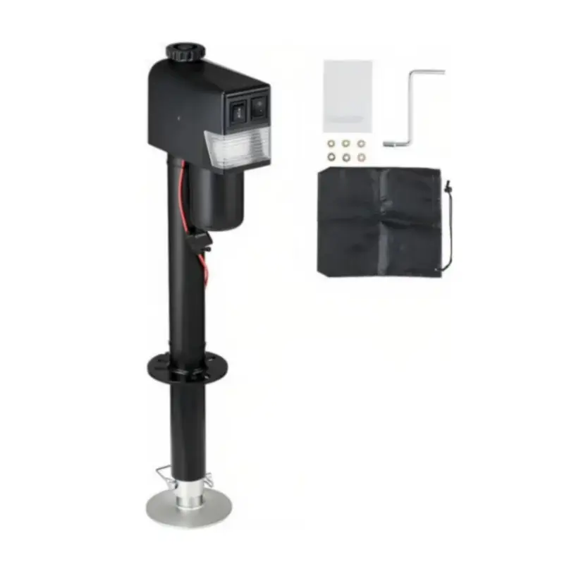 Garvee 3500 lbs RV Electric Power Tongue Jack - 12V DC with Adjustable Height 10-34, Waterproof Cover and Wiring for Trai...