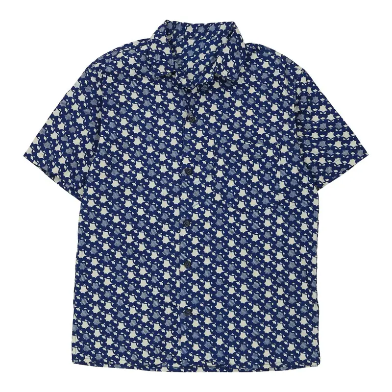 Unbranded Short Sleeve Shirt - Medium Blue Cotton