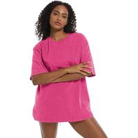 Holafish Acid Wash Women's Oversized Cotton T-Shirt Crew Neck Half Short Sleeve Summer Top Casual Loose Fit Solid Streetwear ...