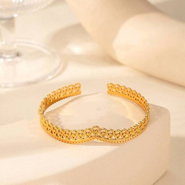 304 Stainless Steel Cuff Bangles for Women