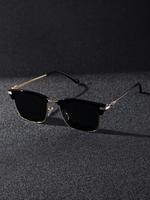 Men's Vintage Square Frame Sunglasses, Trendy Casual Sunglasses for Everyday Use, Fashion High Quality Sunglasses Men Style A...