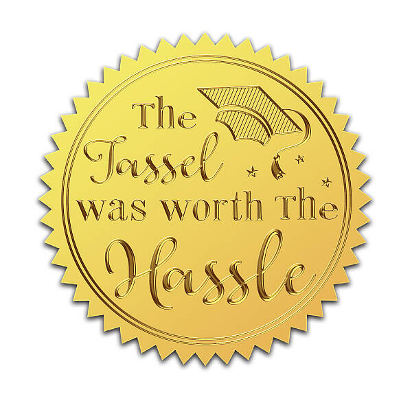 Self Adhesive Gold Foil Embossed Stickers