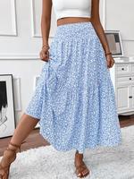 Women's Ditsy Floral Print A Line Skirt, Boho Fashion Casual Skirt for Daily Holiday Vacation Wear, Ladies Bottoms for Summer...