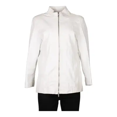C.C Leather Jacket - Large White Leather