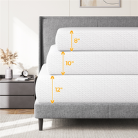 【On Sale】 Yaheetech 8/10/12 Inch Mattress with 3 Foam Layers, Gel-Infused Memory Foam Bed Mattress with Green Tea Scent, ...