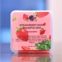 Strawberry Mint Shampoo Bar - 3 oz Organic Haircare Bar with Strawberry Mint, Oat, and Tea Tree Oil - Cleansing Formula