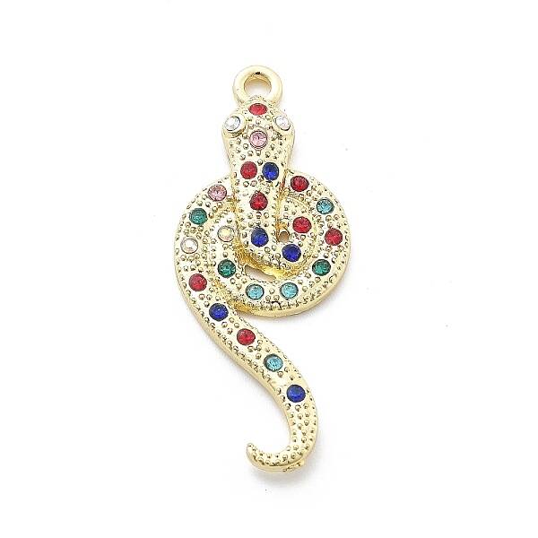 Snake Shape Alloy Rhinestone Pendants
