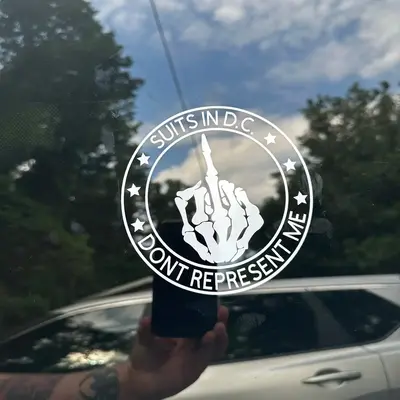 Suits In D.C. Don’t Represent Me Car Decal