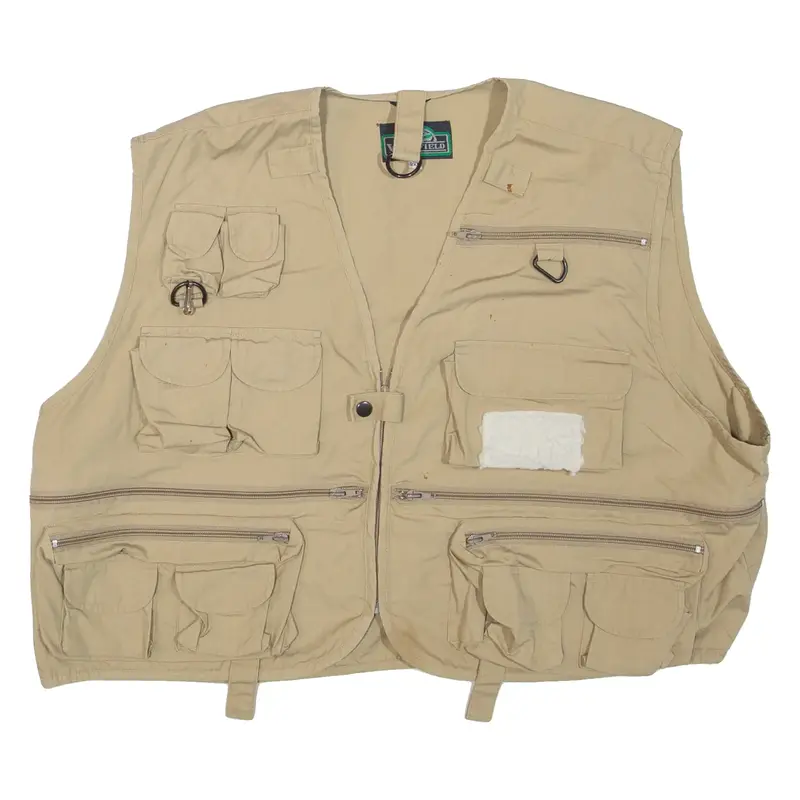 WOODFIELD Utility Mens Gilet Beige XL