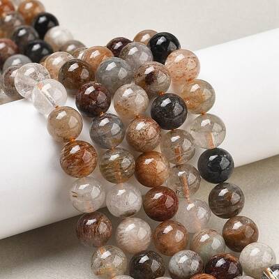 Natural Thousand Layer Lodolite Quartz Beads Strands