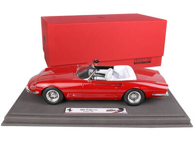 1966 Ferrari 365 California S/N 9935 Convertible Red with White Interior with DISPLAY CASE Limited Edition to 108 pieces Worl...