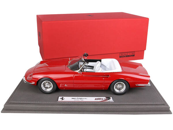1966 Ferrari 365 California S/N 9935 Convertible Red with White Interior with DISPLAY CASE Limited Edition to 108 pieces Worl...