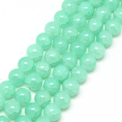 Baking Painted Crackle Glass Beads Strands