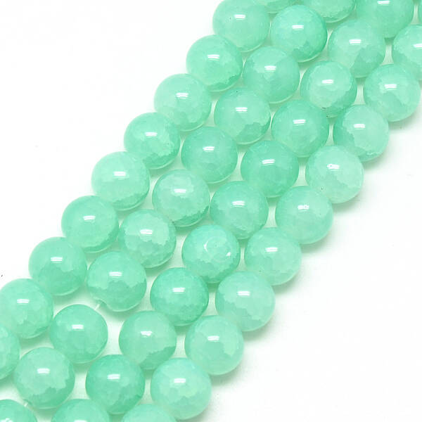 Baking Painted Crackle Glass Beads Strands