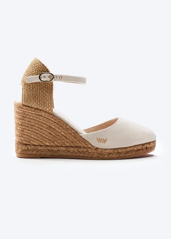 Satuna Canvas Espadrille Wedges | Color: Black | Size: 5.5-6
