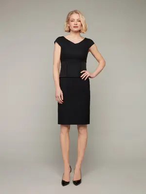 PETRA | Fitted 3-Way Dress | Colour: BLACK | Size: XXS
