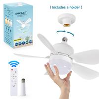 Father's Day Gifts, Mother's Day Gift, E27 Screw Socket Fan Light, 3 Speed Adjustable Silent Operation Fan Light with 5 Blade...