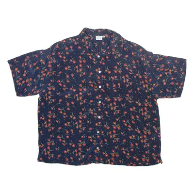 SPENGLER Womens Shirt Blue Floral XL