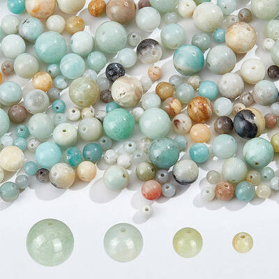 4 Strands 4 Styles Natural Flower Amazonite Beads Strands