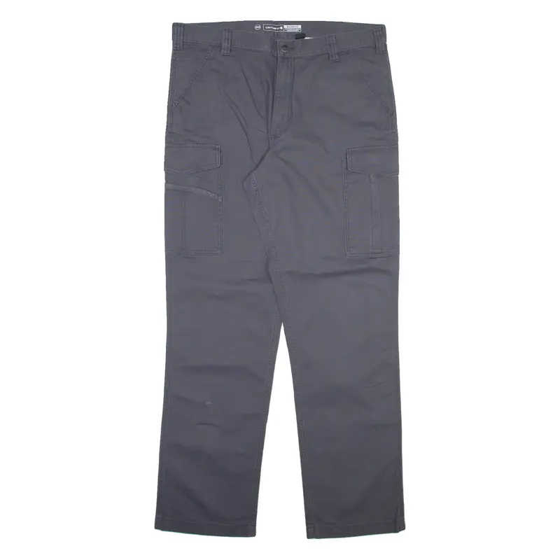CARHARTT Cargo Mens Trousers Grey Relaxed Straight W38 L34