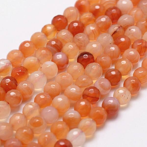 Natural Red Agate Beads Strands