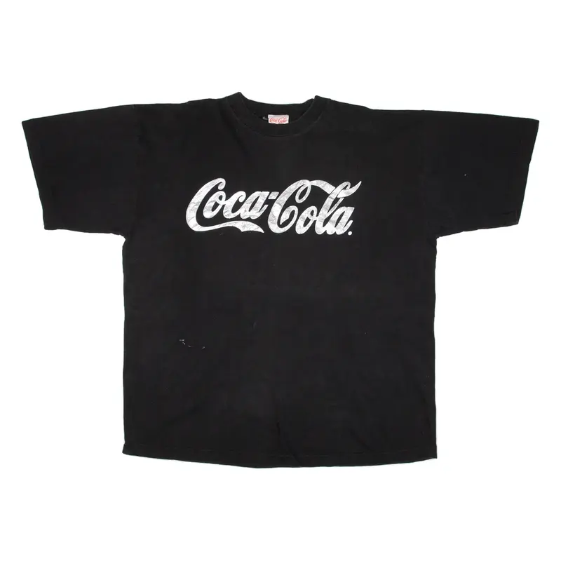 COCA COLA Mens T-Shirt Black XL
